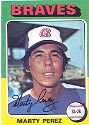 1975 Topps Baseball Cards      499     Marty Perez